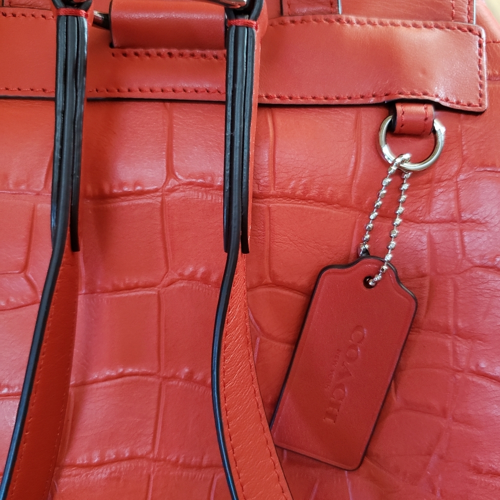 Authentic Coach Mock Croc backpack - Picture 9 of 11